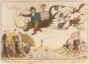 Le Champion politique devenu homme de la résurrection ! - De ta propre bouche tu te condamneras.., 1819 - Isaac Robert Cruikshank